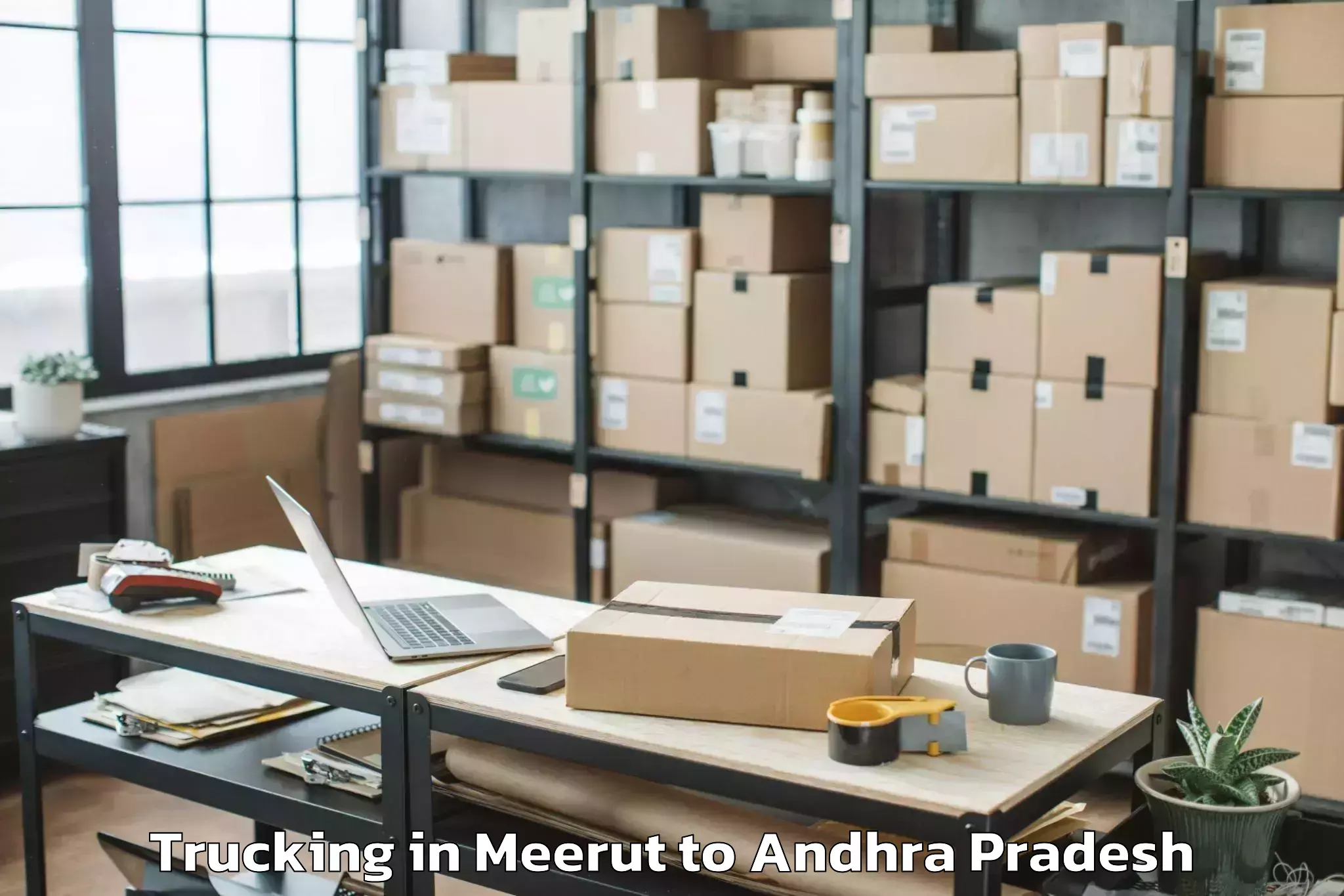 Get Meerut to Madugula Trucking